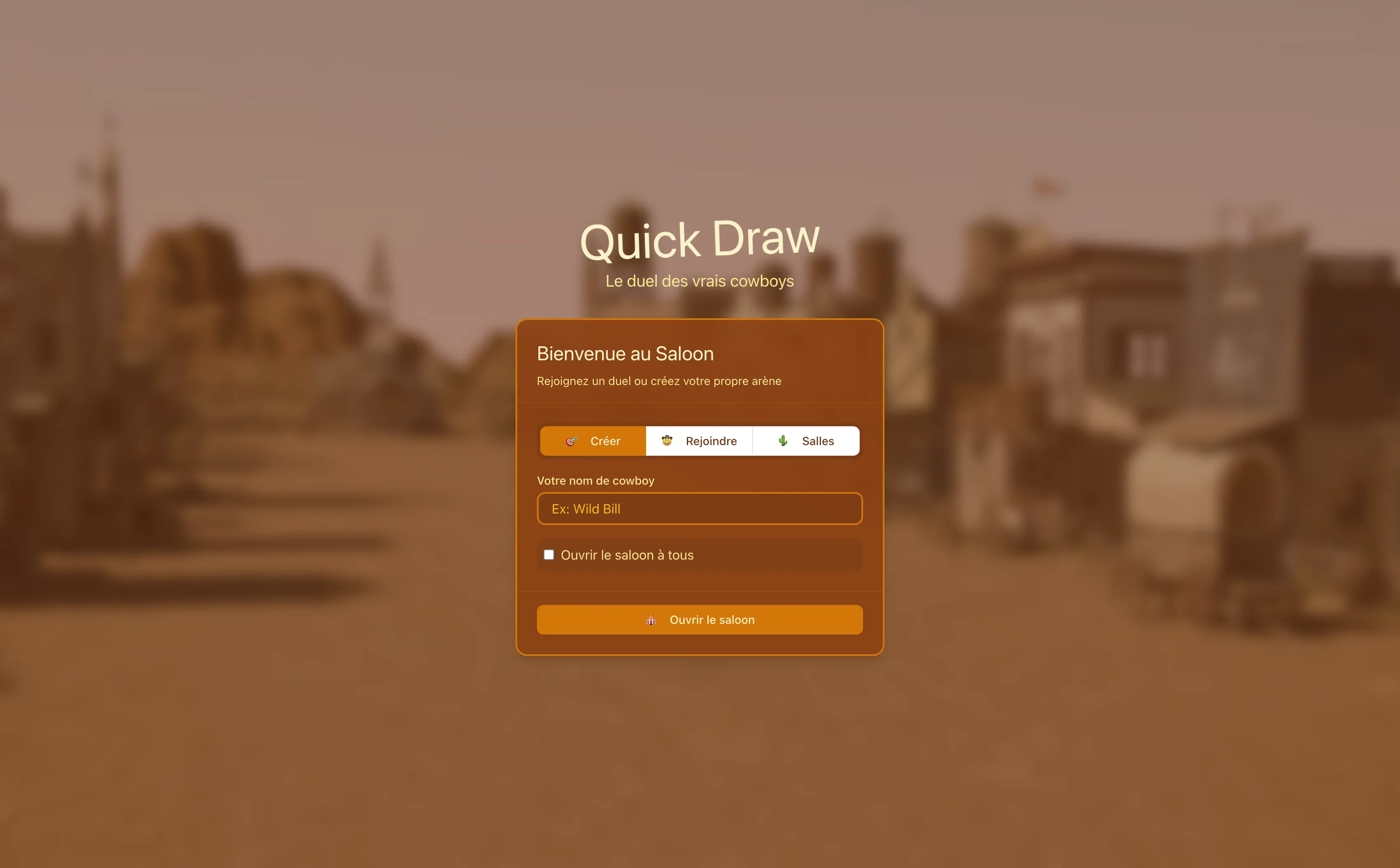 Aperçu du projet Quick Draw, jeu de réflexe