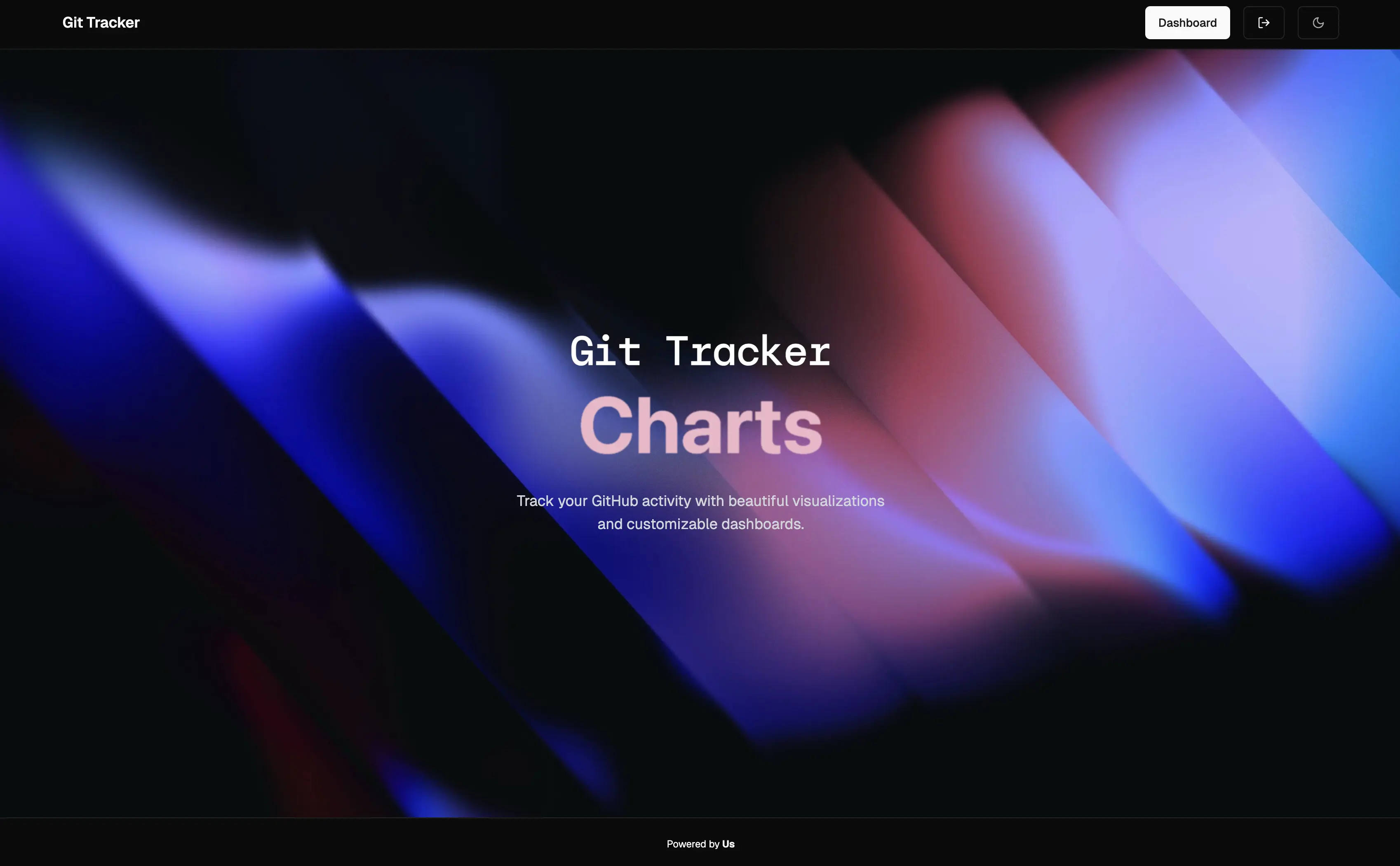 Aperçu du projet Git Tracker, stats GitHub